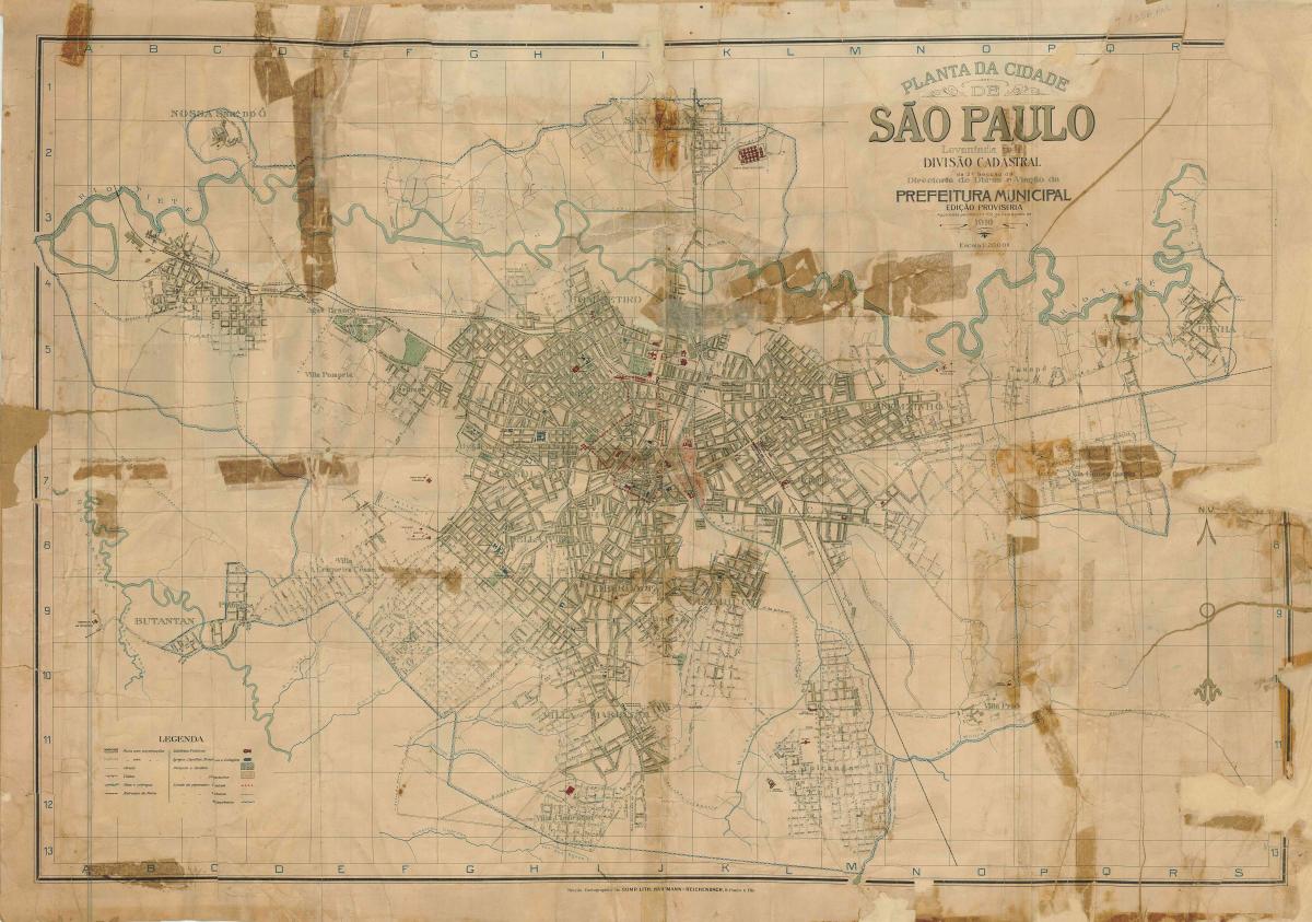 Карта бивши Сао Пауло - 1916