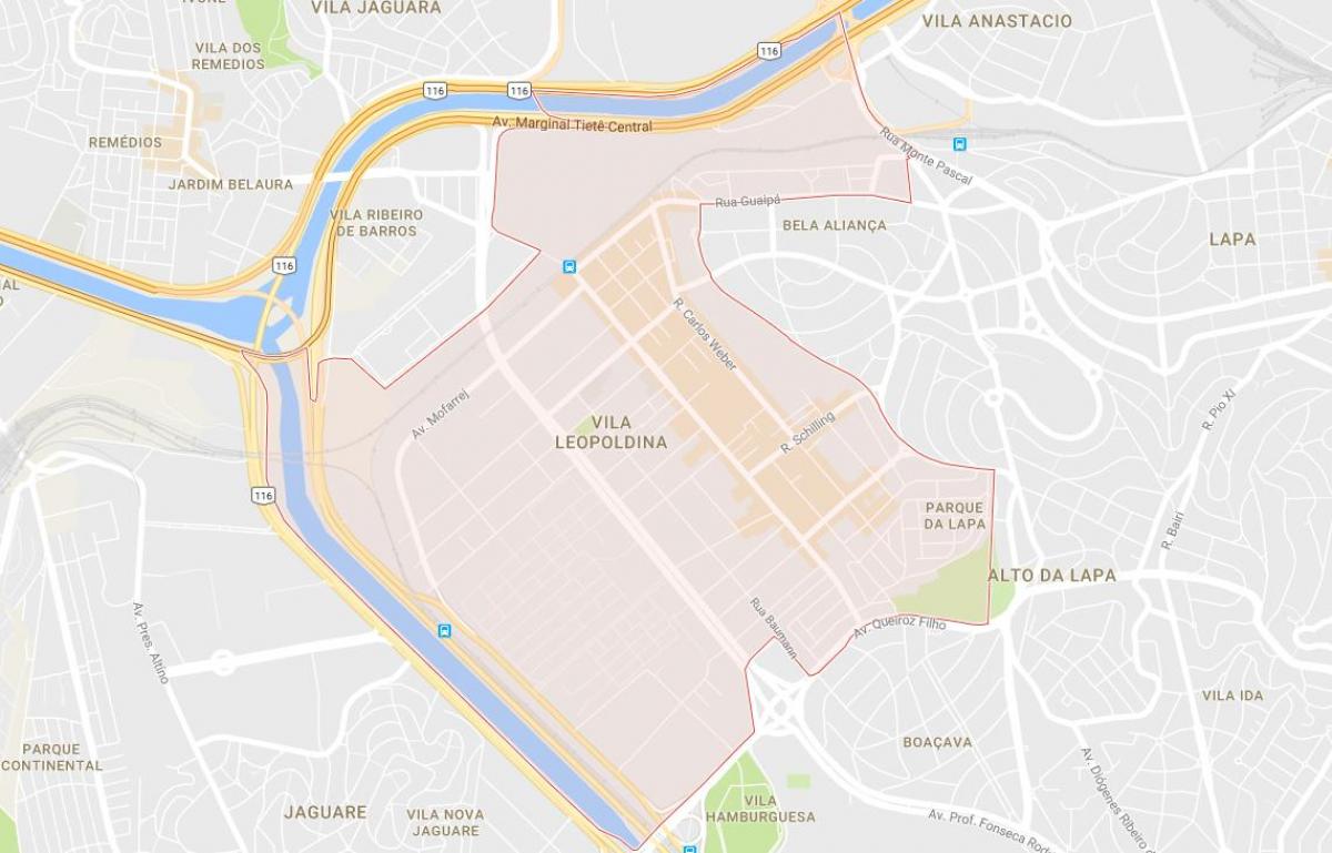 Карта Сао Пауло Вила Леопольдина