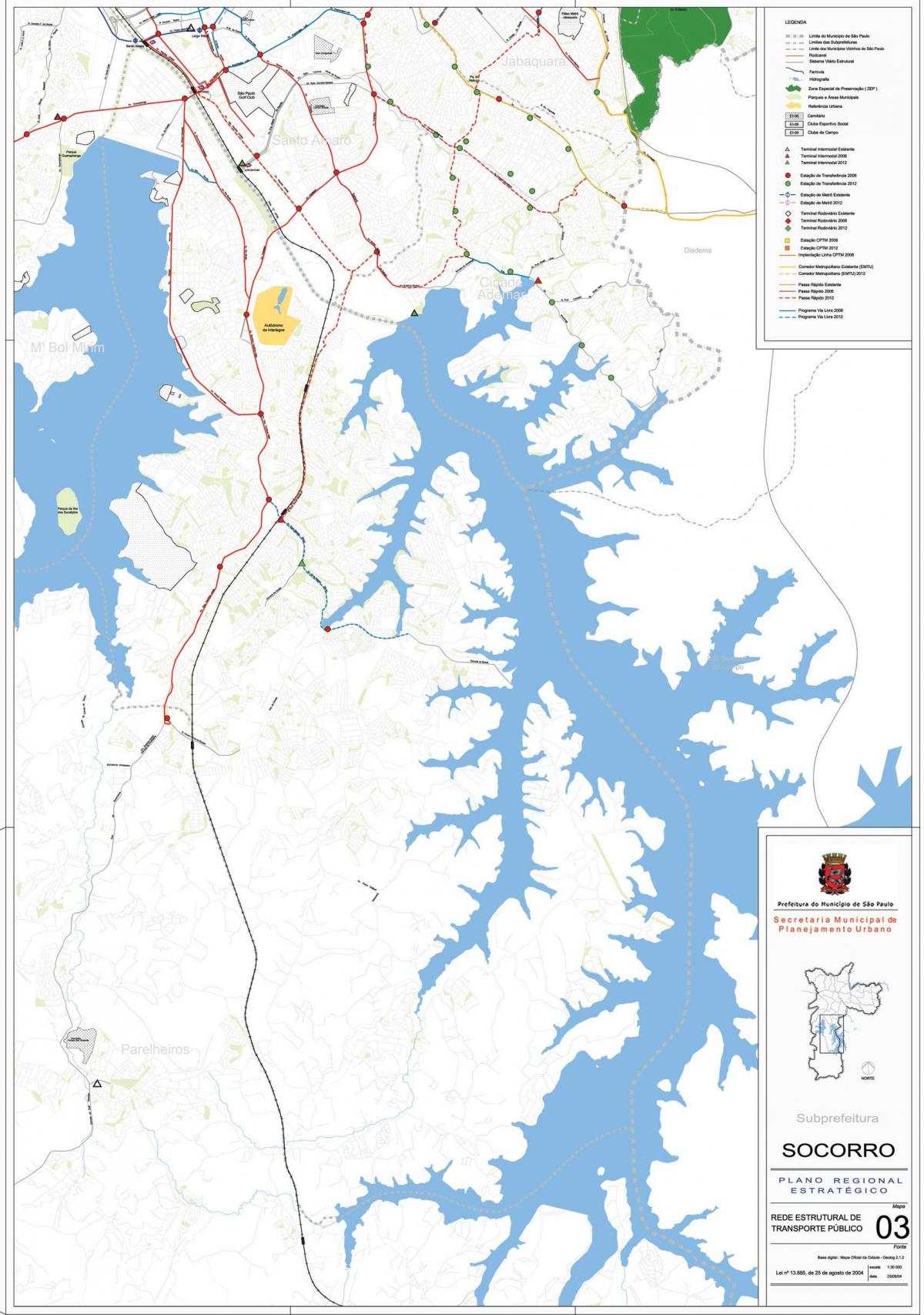 Карта Капела ДОО Соцорро-Сао Пауло - јавни превоз