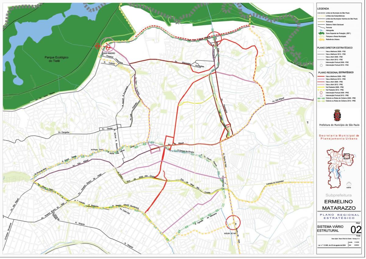 Карта Ermelino Матараццо Сао Пауло - путева
