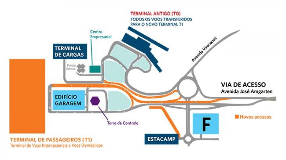 Карта међународног аеродрома Виракопус