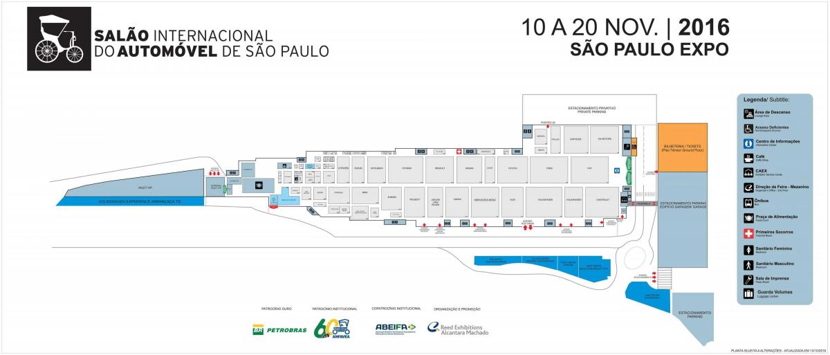 Карта ауто схов у Сао Паулу