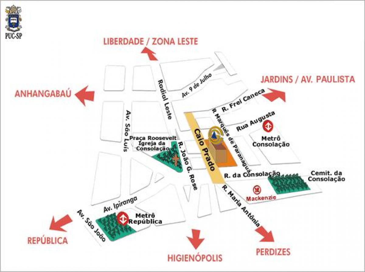 Карта папског католичког универзитета Сао Пауло