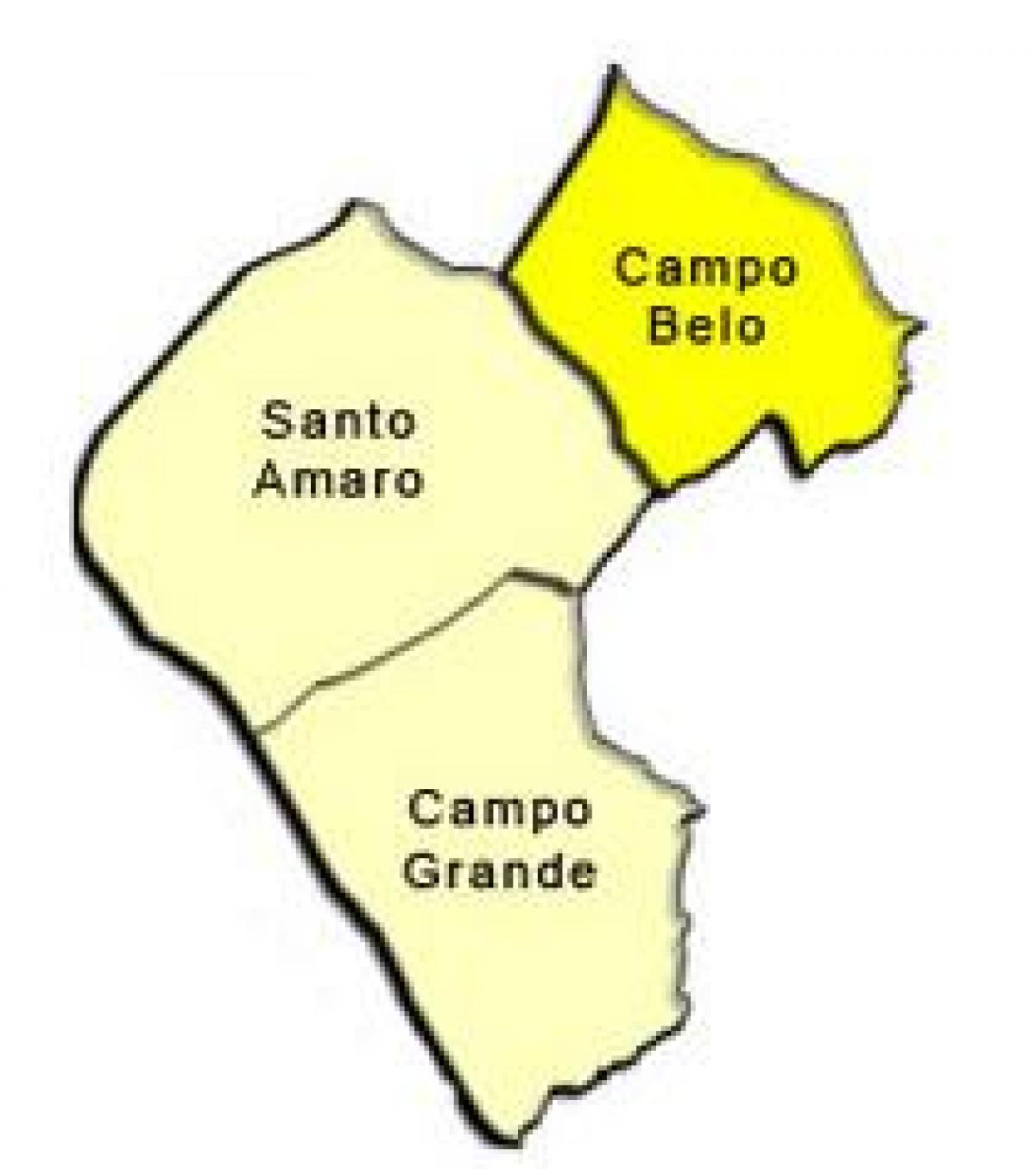 Карта под-префектури Санту-Амару