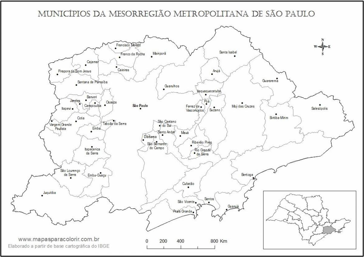 Карта Сао Пауло дјевица