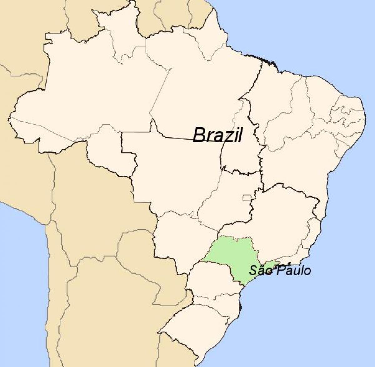 Карта Сао Паолу у Бразилу