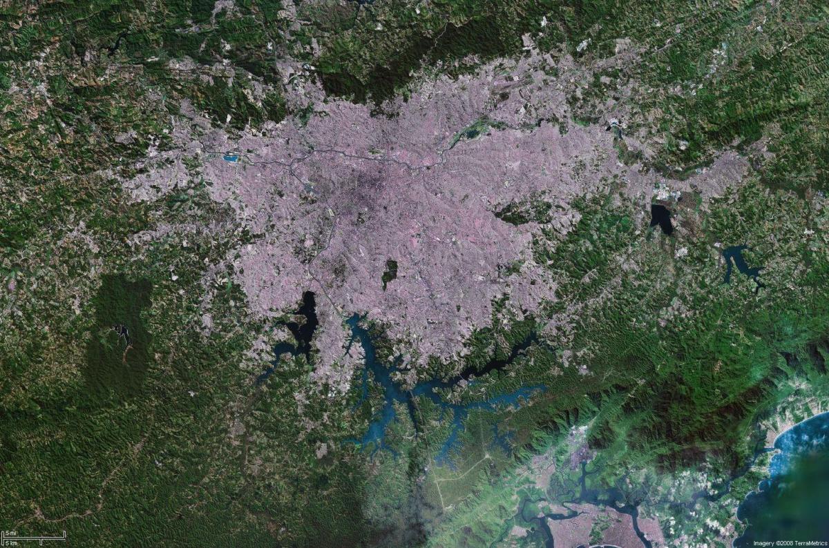 Кабловска / сателитска Карта Сао Пауло