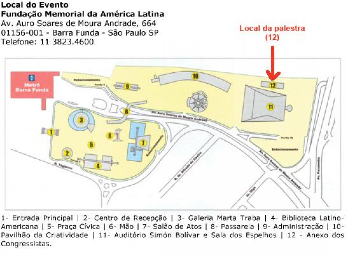 Карта Латинске Америке Сао Пауло Спомен