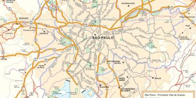 Карта путева Сао Пауло