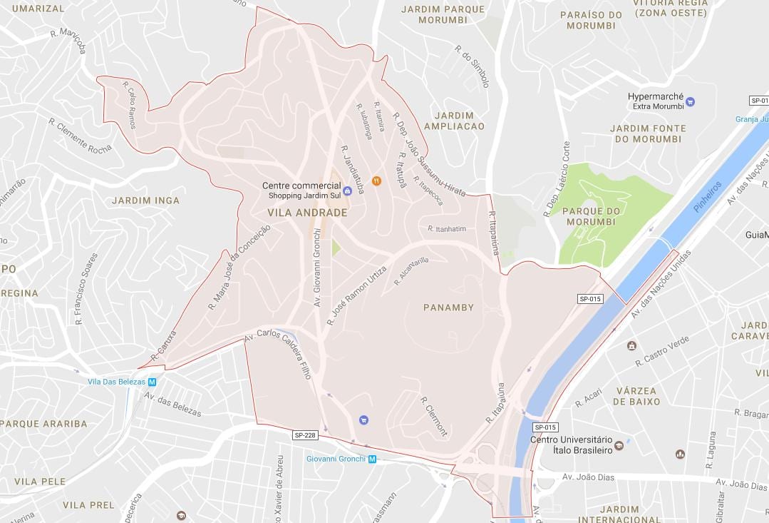 Карта Вила-Сао Пауло Андраде