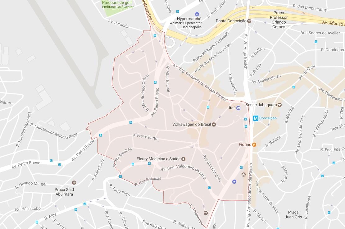 Карта Сао Пауло Жабакуара