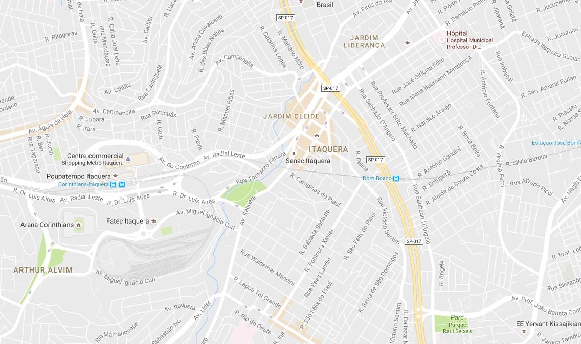 Карта Сао Пауло Итакере
