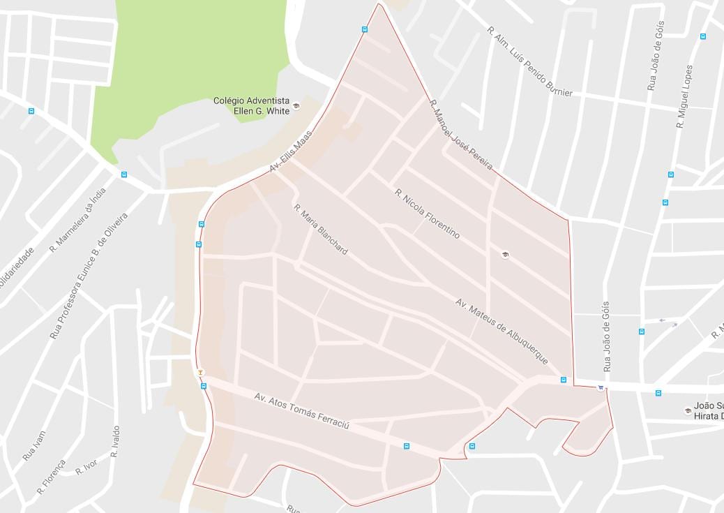 Карта Капан Редондо-Сао Пауло
