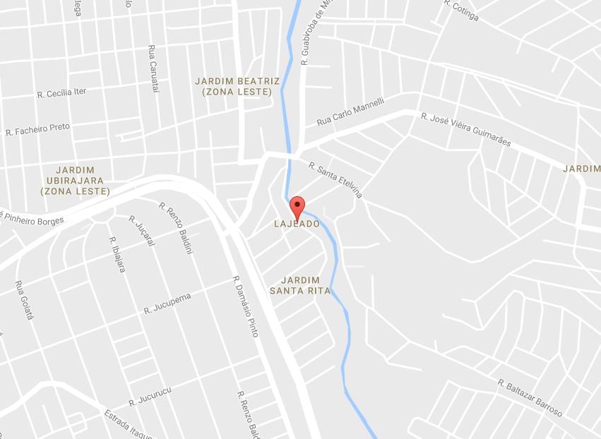 Карта Сао Пауло Лажеаду