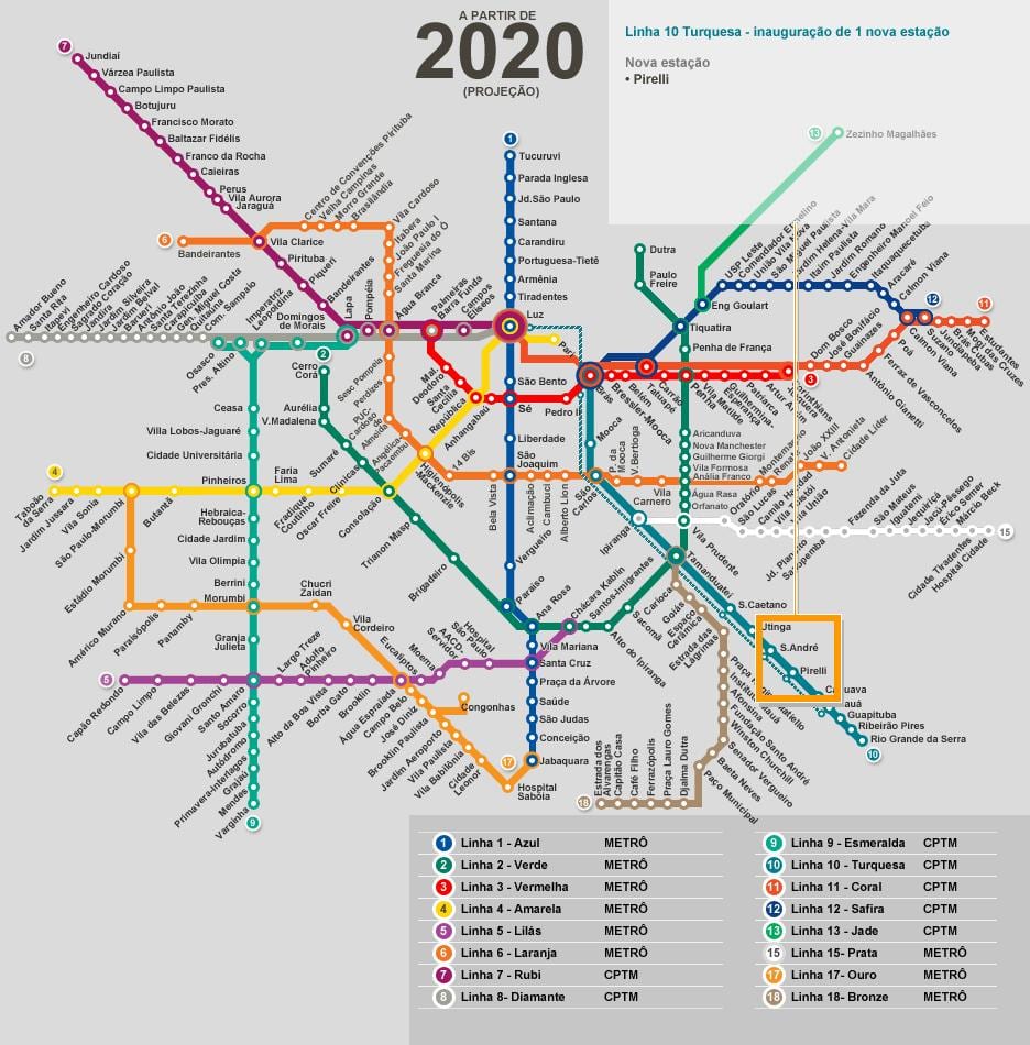 Метро Карта Сао Пауло