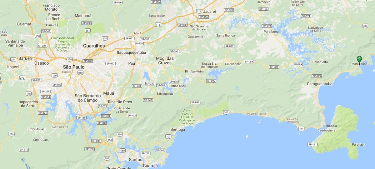 Карта плаже Марандуба