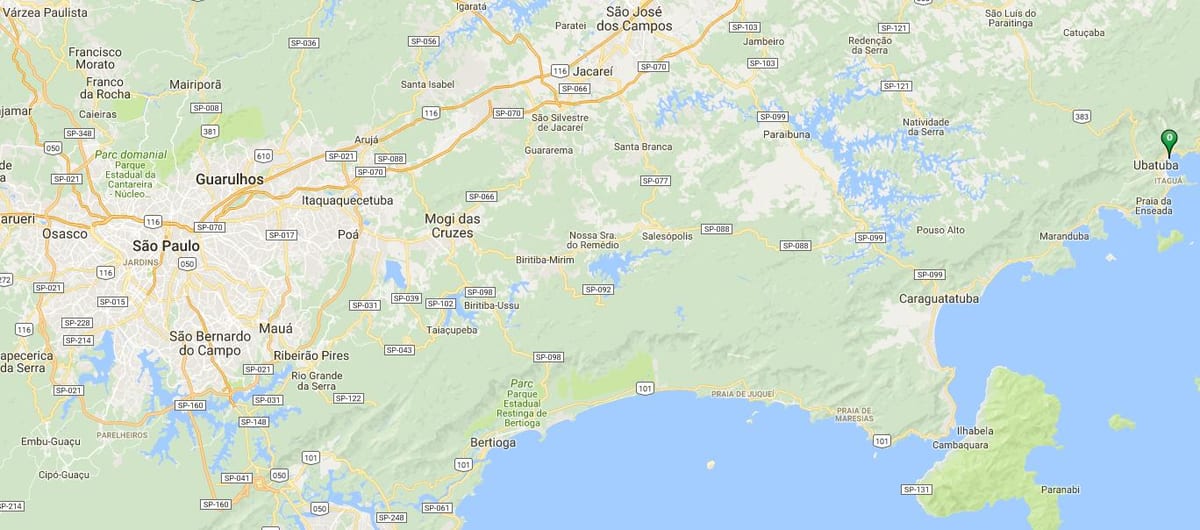 Карта плаже Переке Аку