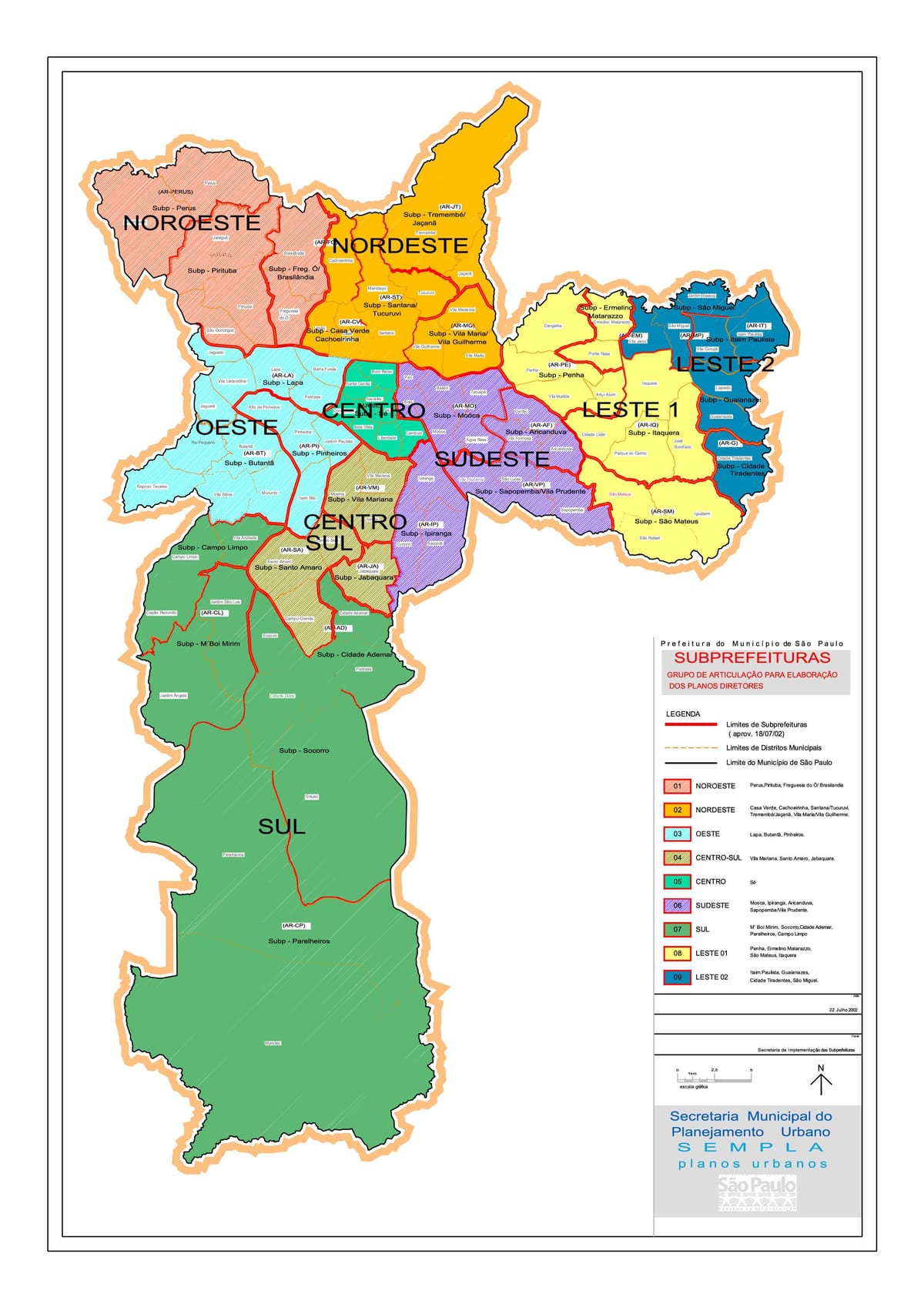 Мапа региона Сао Пауло