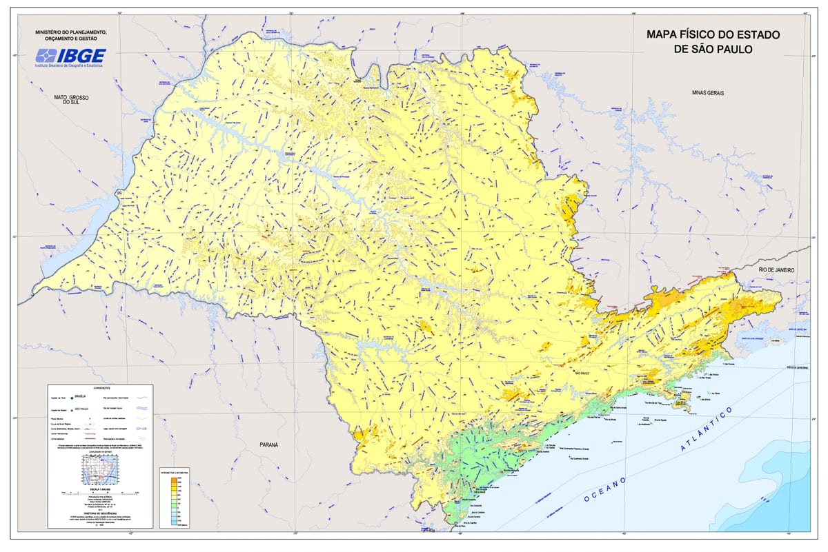 Карта Сао Пауло олакшање