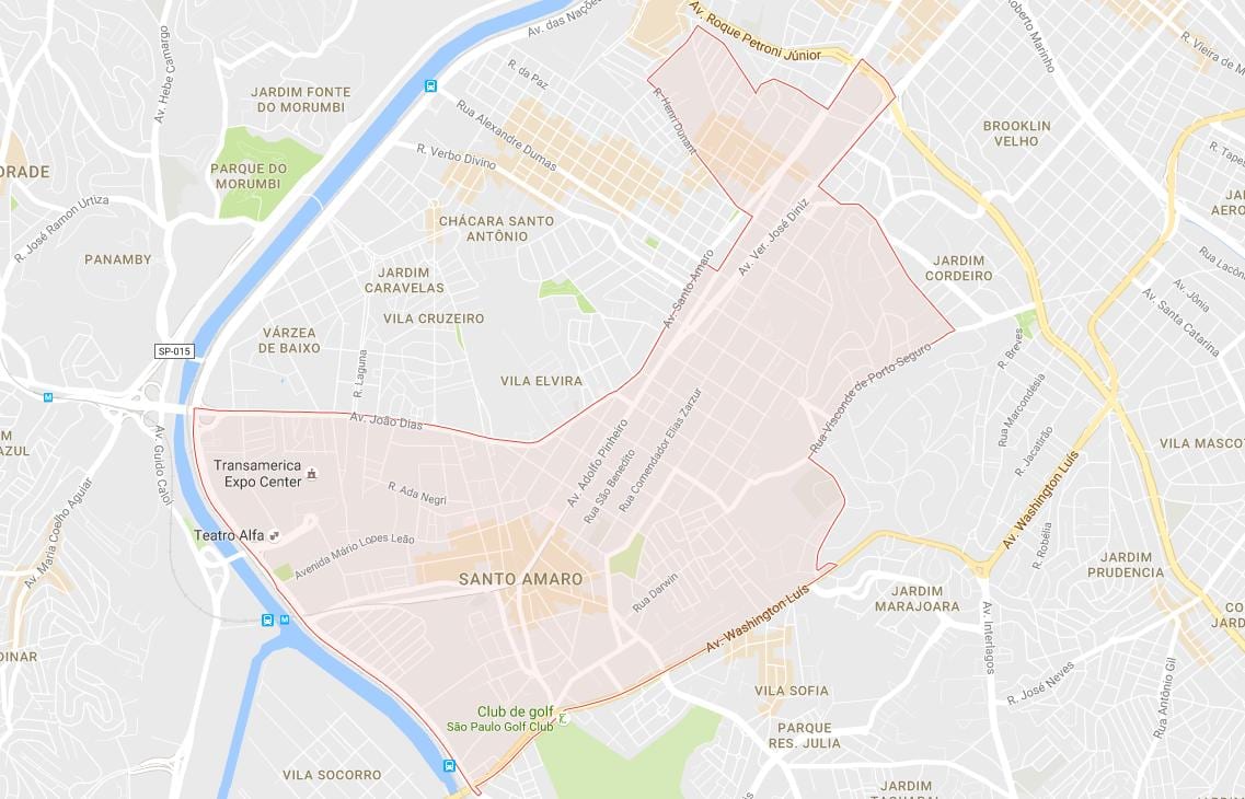 Карта Санту-Амару Сао Пауло