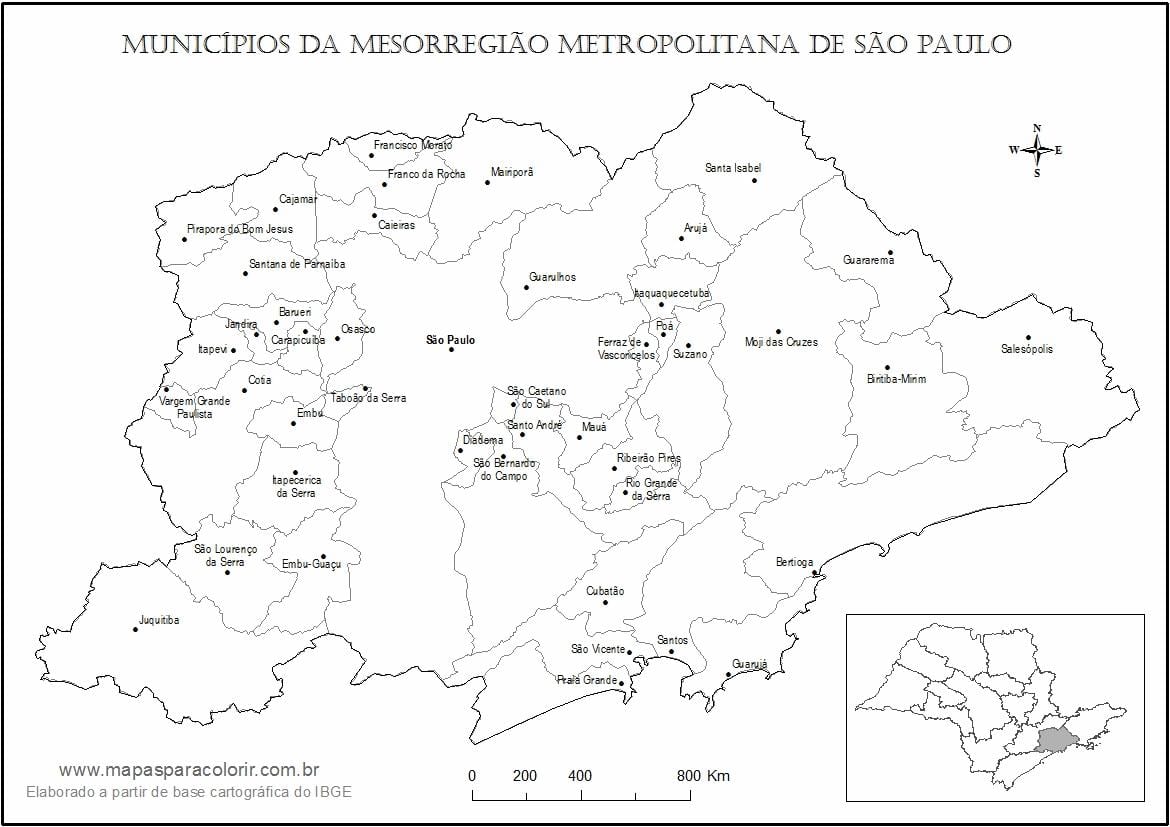 Карта Сао Пауло дјевица