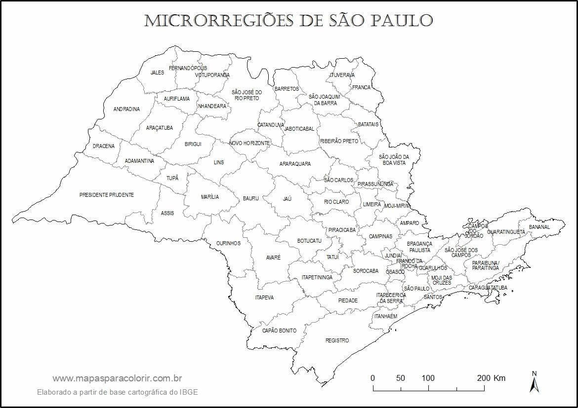 Карта Сао Пауло Девица - микро-региона