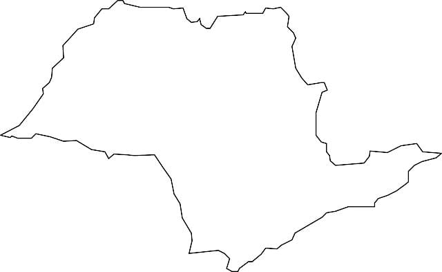 Карта Сао Пауло вектор
