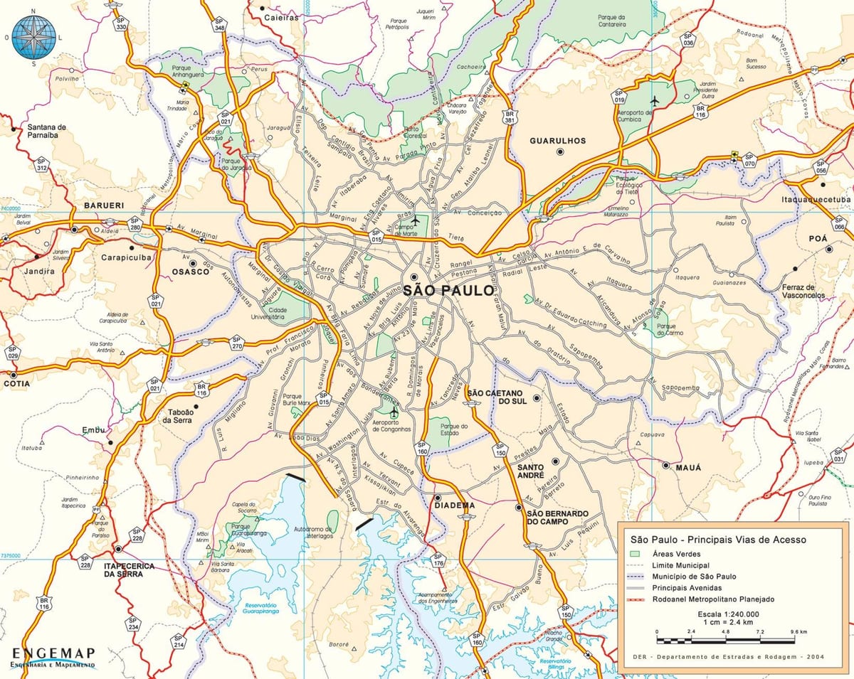 Карта Сао Пауло