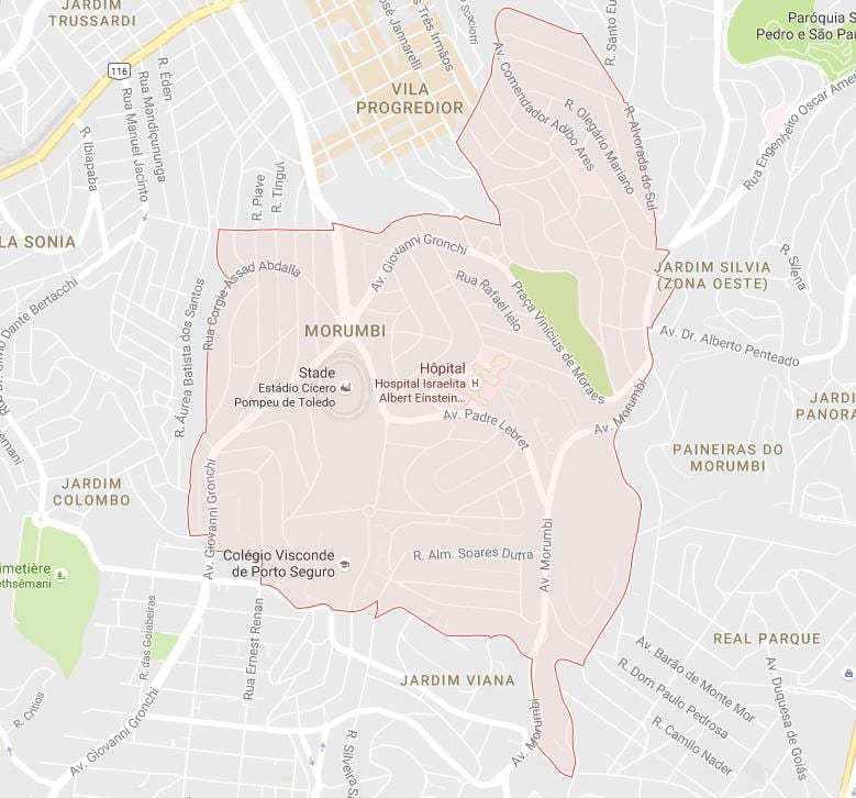 Карта Сао Пауло Морумби