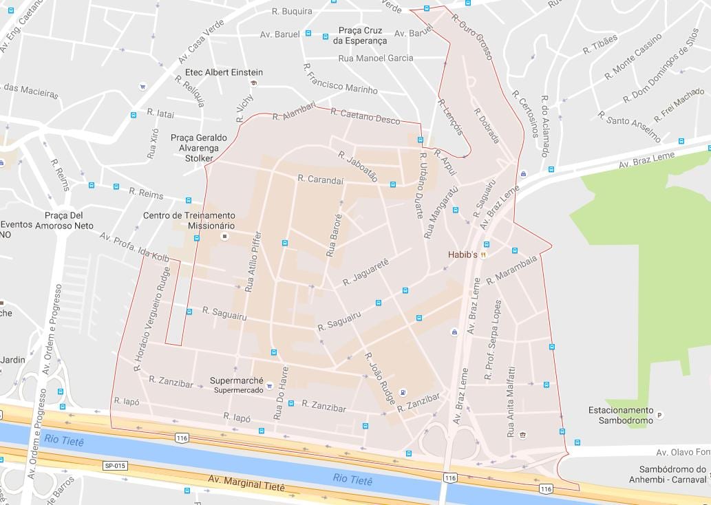Карта Цаса Верде-Сао Пауло