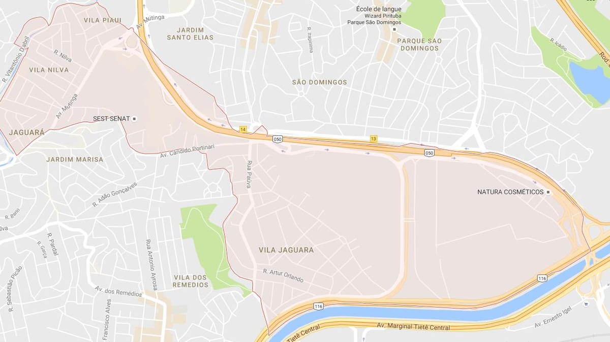 Карта Сао Пауло Ягуарят