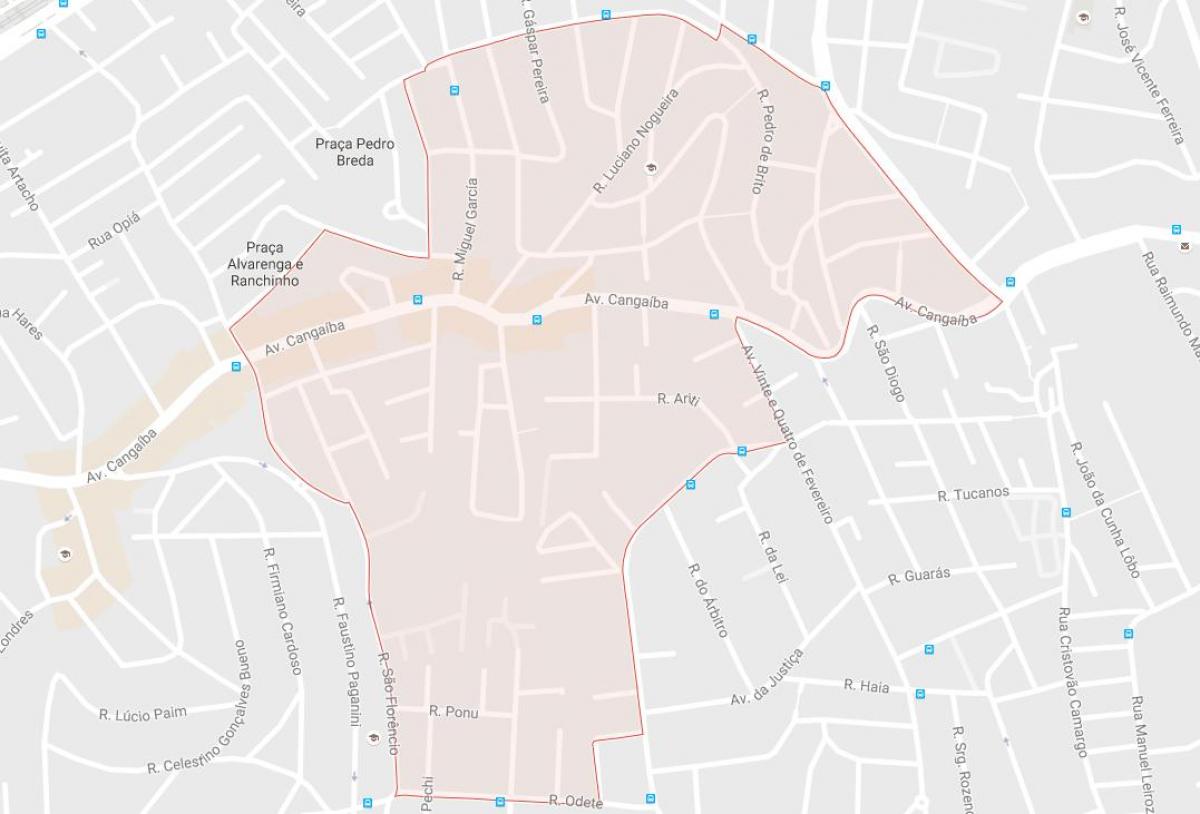 Карта Сао Пауло Cangaíba