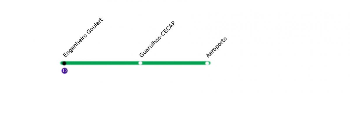 Карта Сао Пауло CPTM - линија 13 - Жад