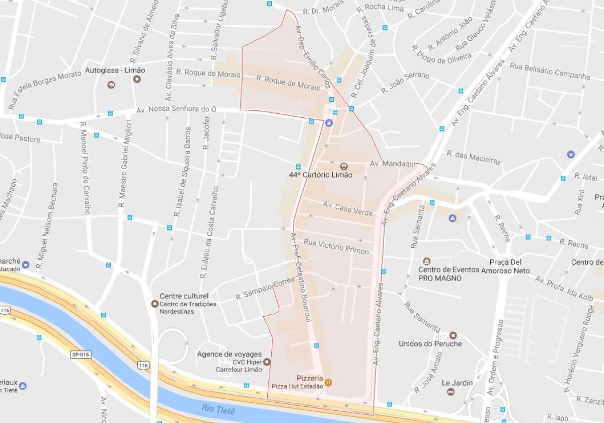 Карта Сао Пауло Limão