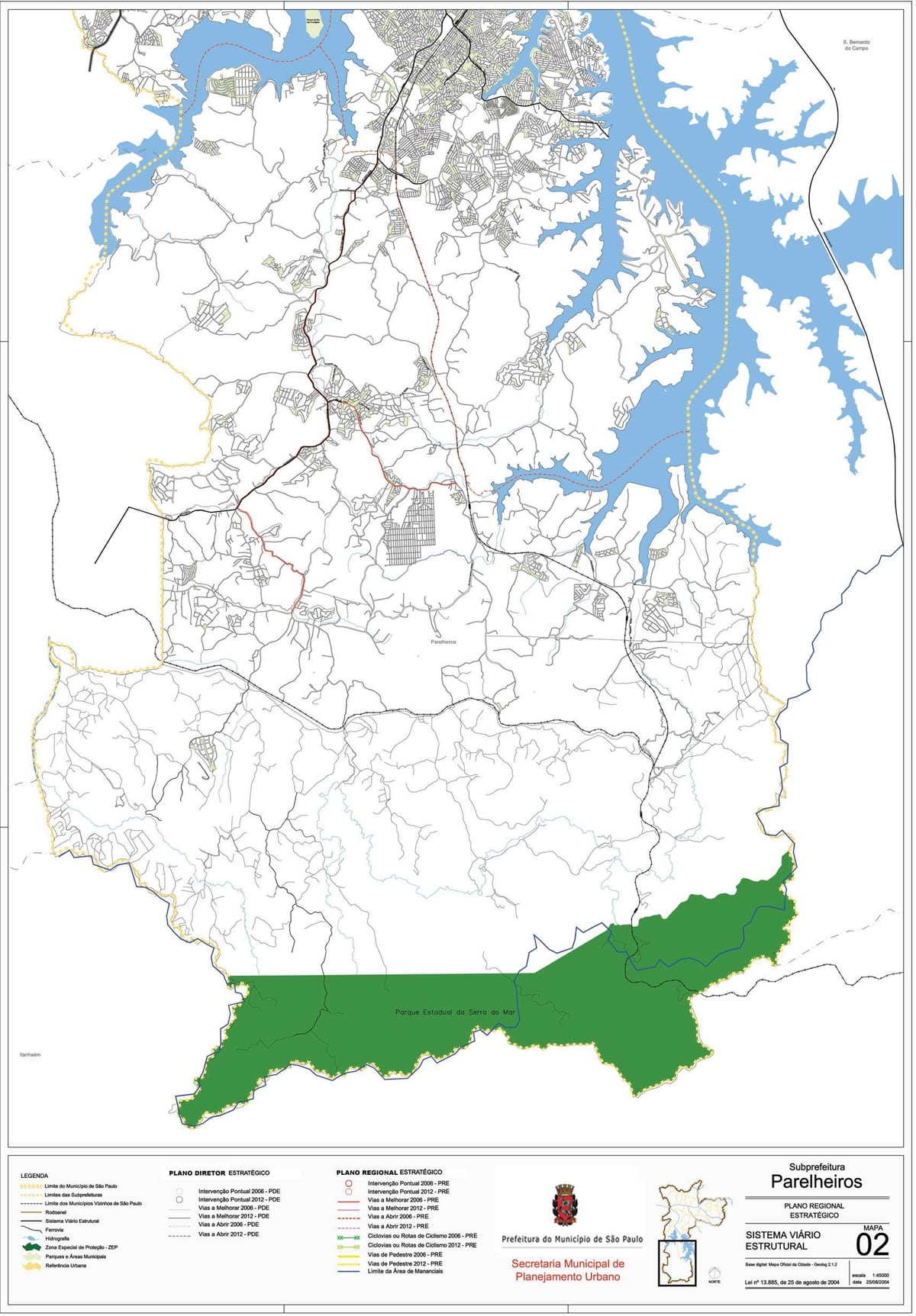 Карта Parelheiros Сао Пауло - путева