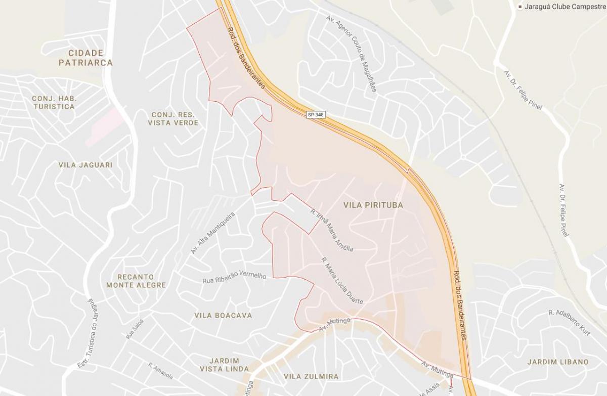 Карта Сао Пауло Pirituba