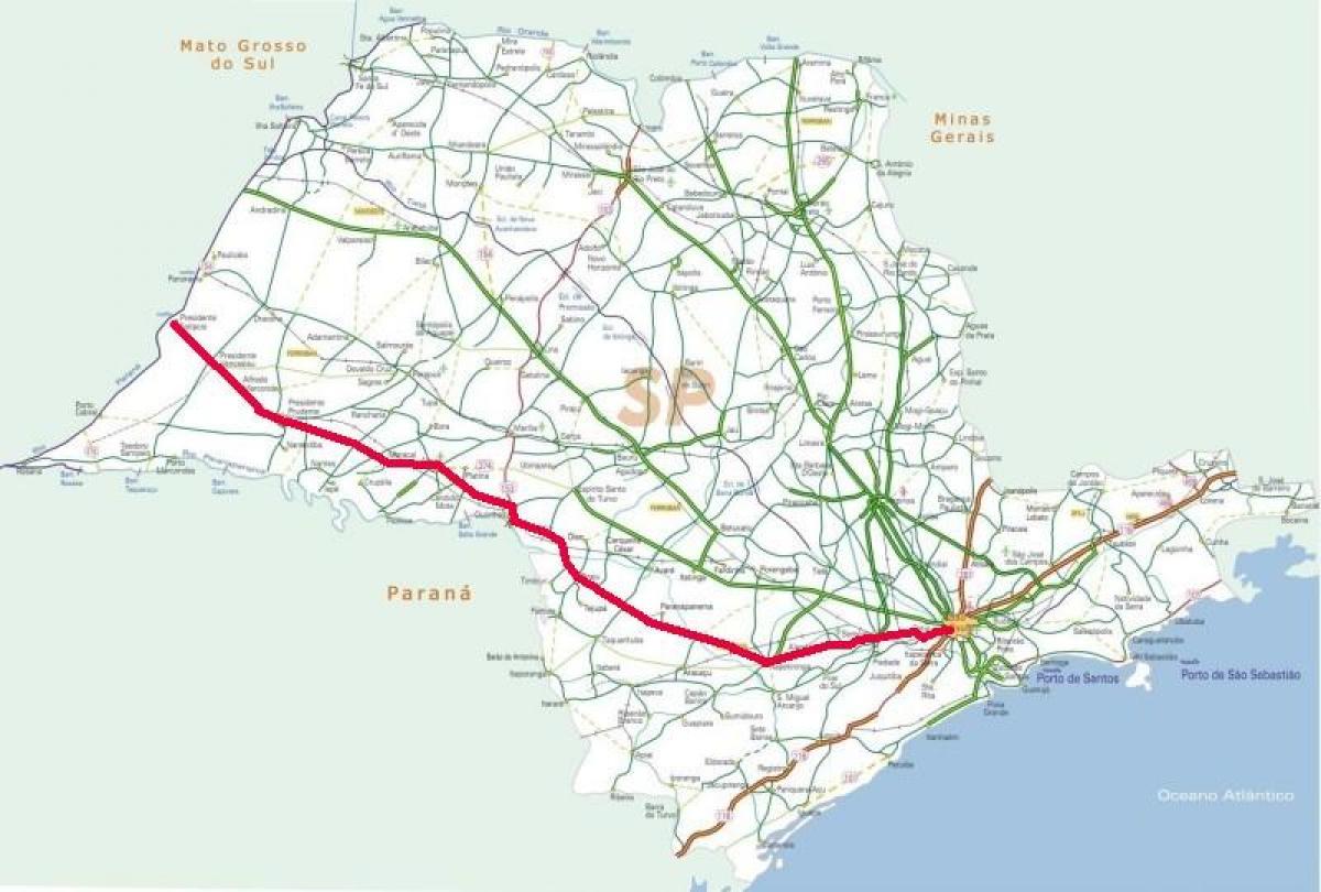 Карта аутопута Рапозо Таварес - СП 270