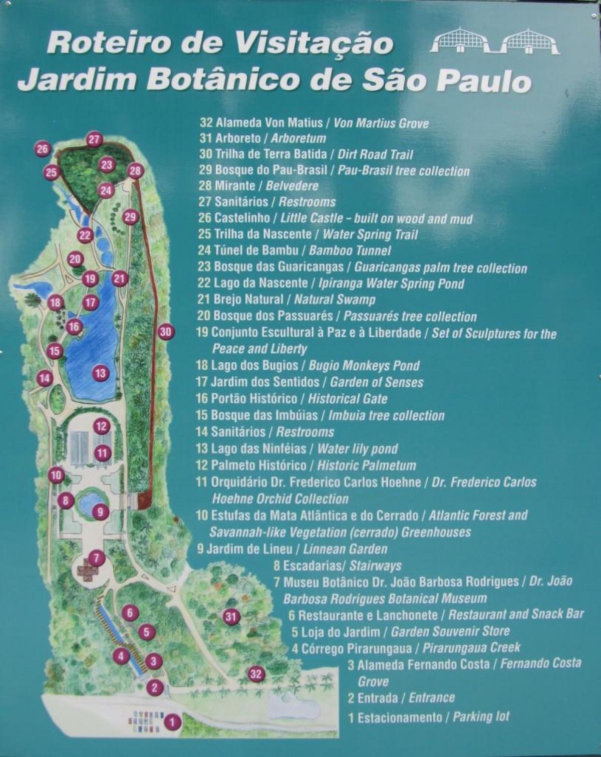 Карта Ботаничка башта Сао Пауло