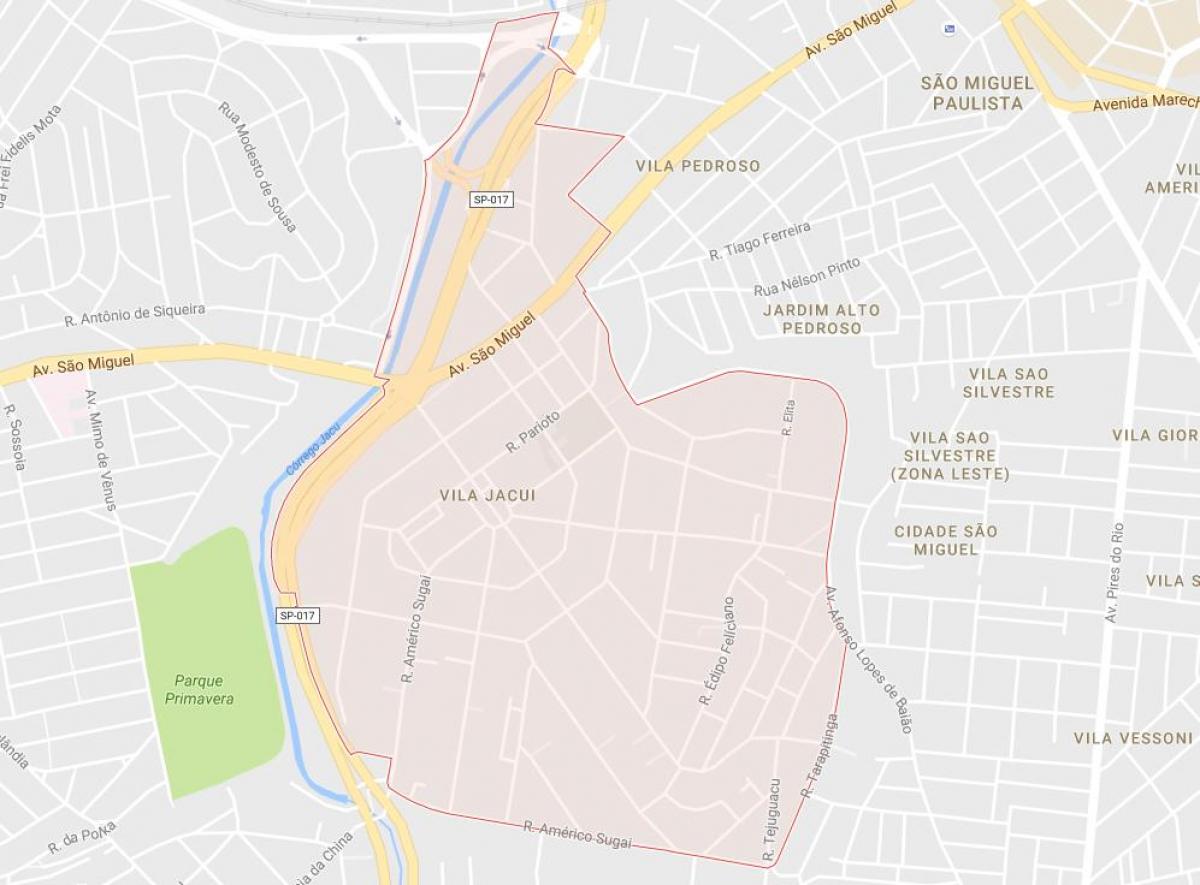 Карта Сао Пауло Вила Jacuí