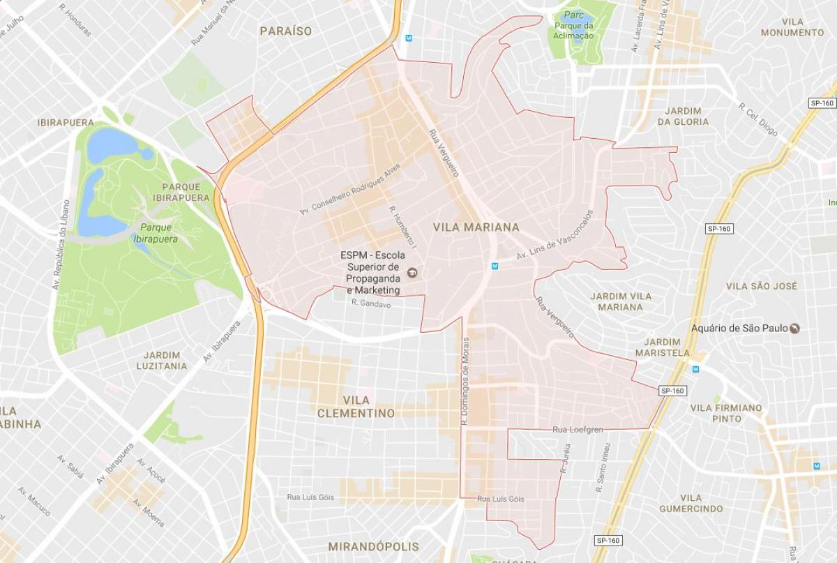 Карта Вила Мариана Сао Пауло
