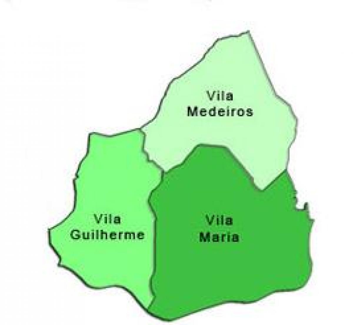 Карта Вила Марија суб-префектура