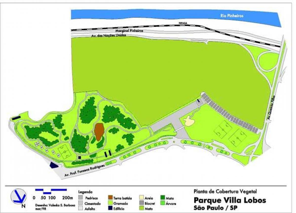 Карта парка Вила-лобос