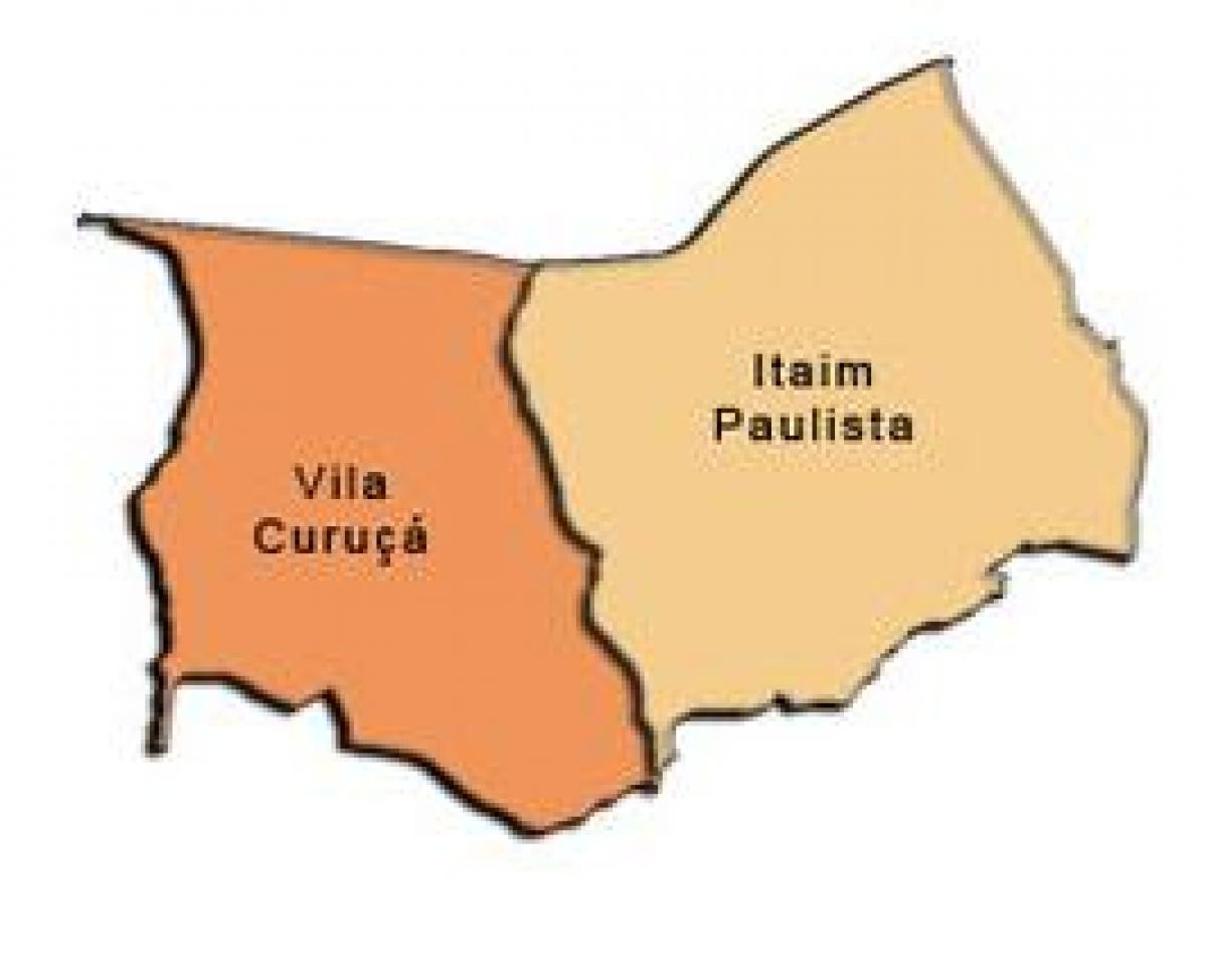 Карта Итайн Паулисте - супрефектур Вила Curuçá
