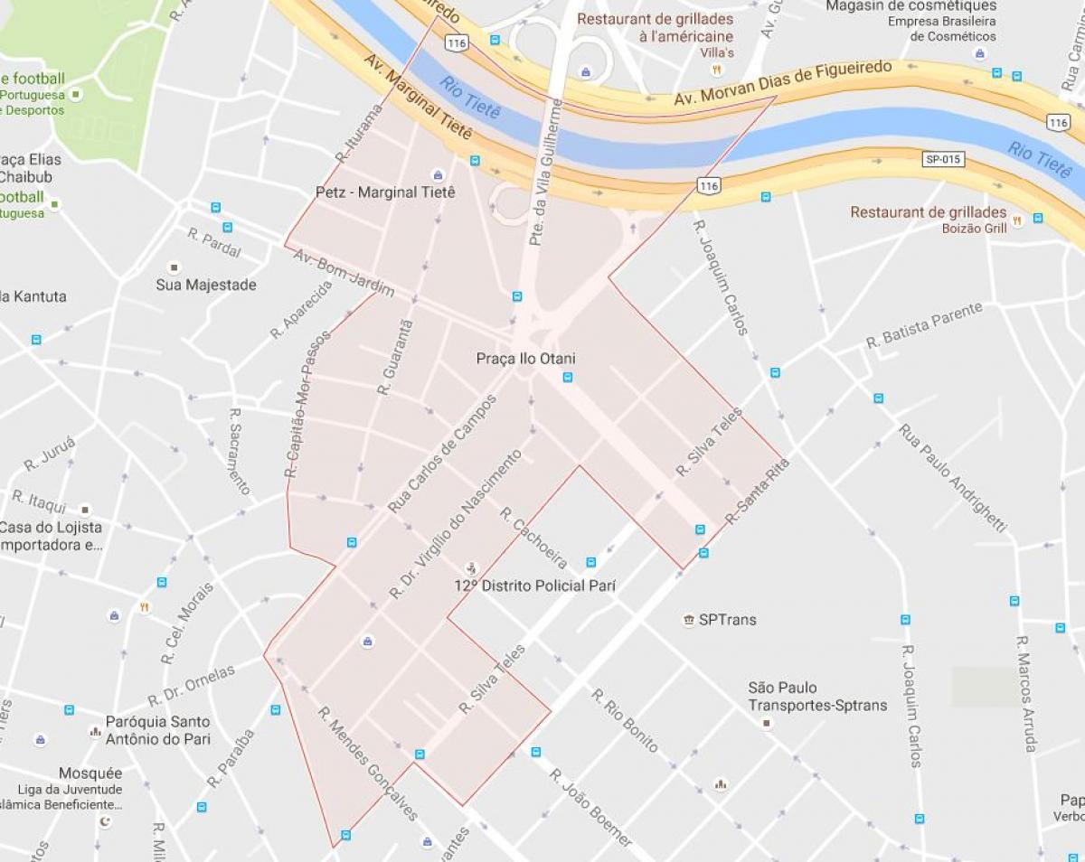 Карта Клађење-Сао Пауло