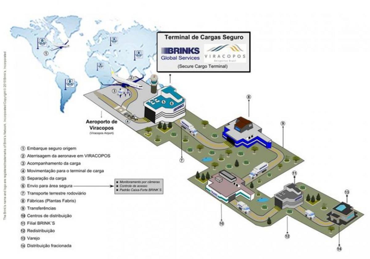 Карта Међународни аеродром Виракопус - висок ниво безбедности терминала