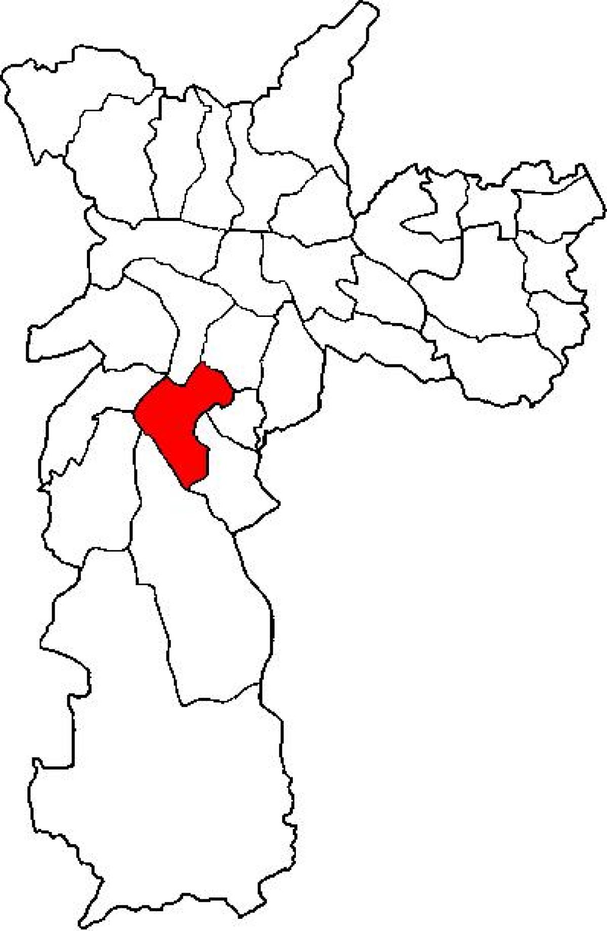 Карта Санто-под-префектури Амаро Сао Пауло