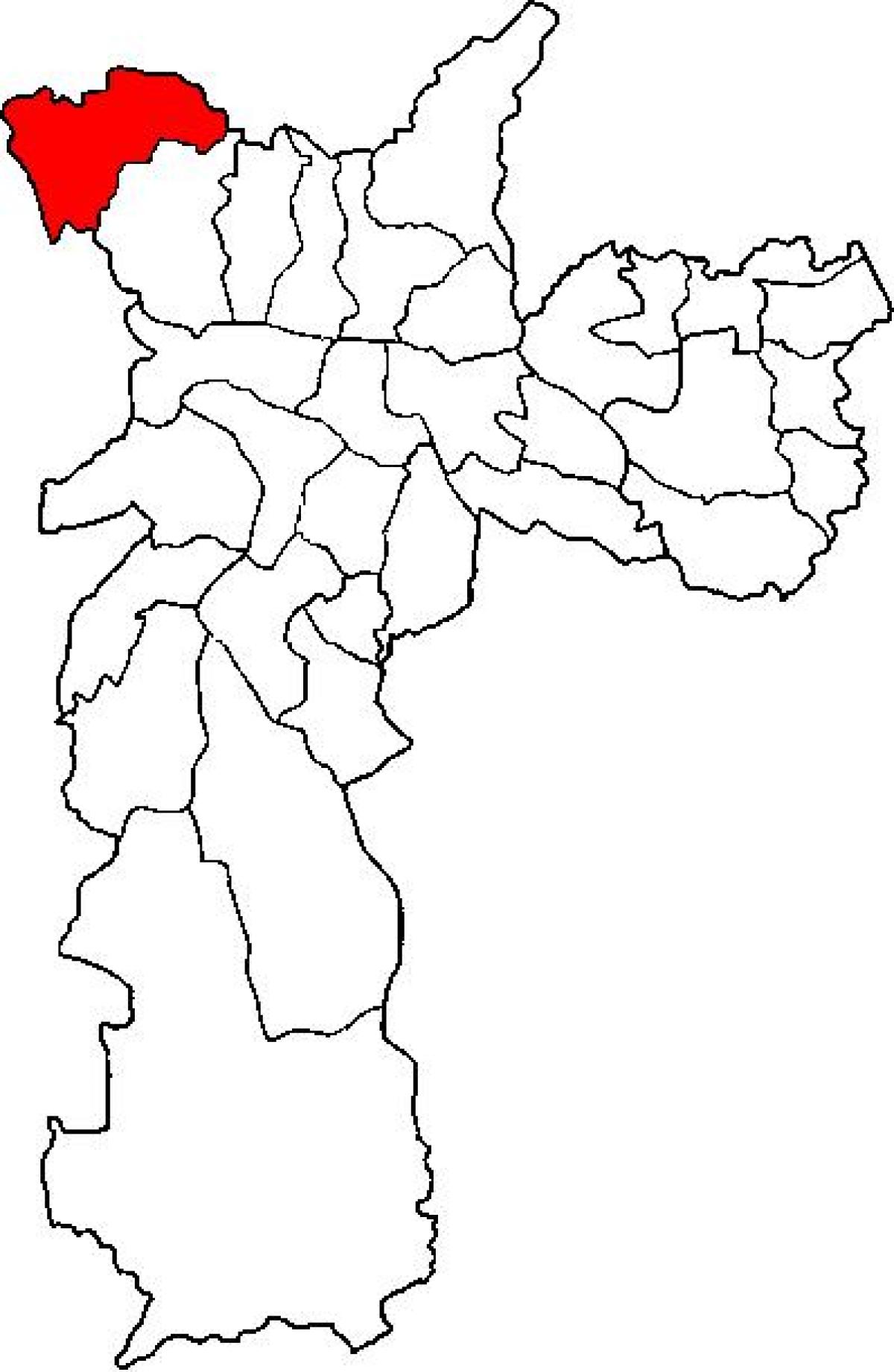 Карта под-префектури Перус Сао Пауло