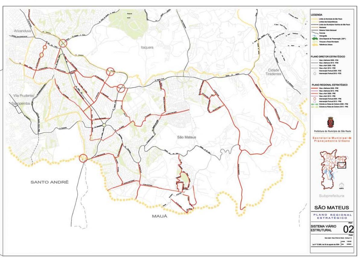 Карта Сао Матеус-Сао Пауло - путева