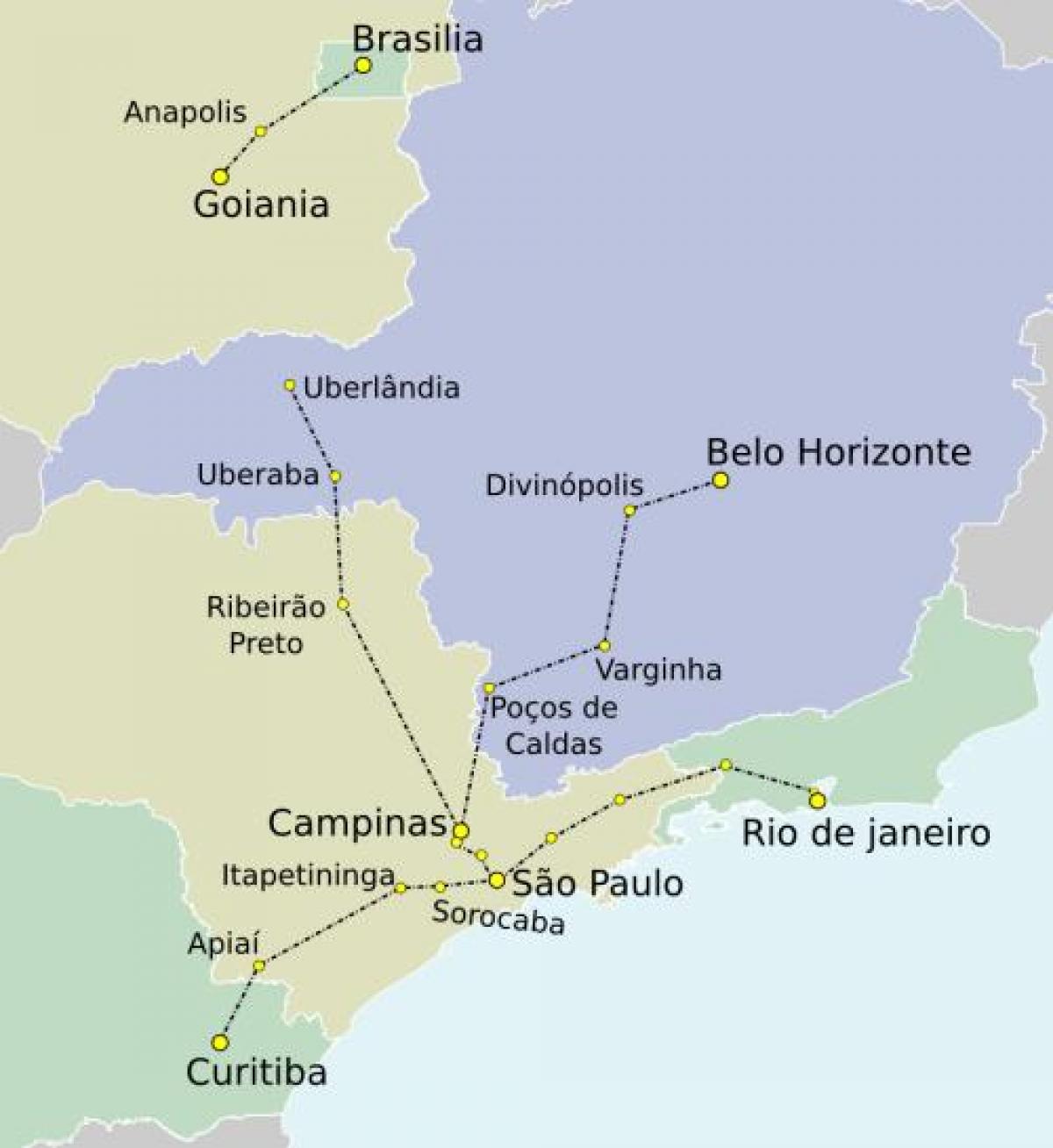 Карта Сао Пауло ТАВ