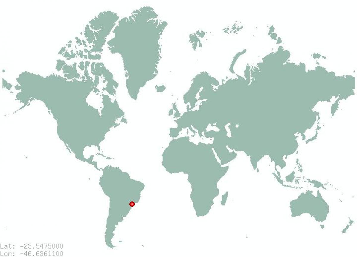 Карта Сао Паолу у свету